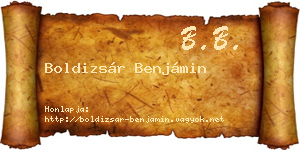 Boldizsár Benjámin névjegykártya