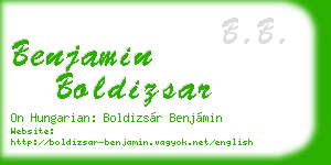 benjamin boldizsar business card